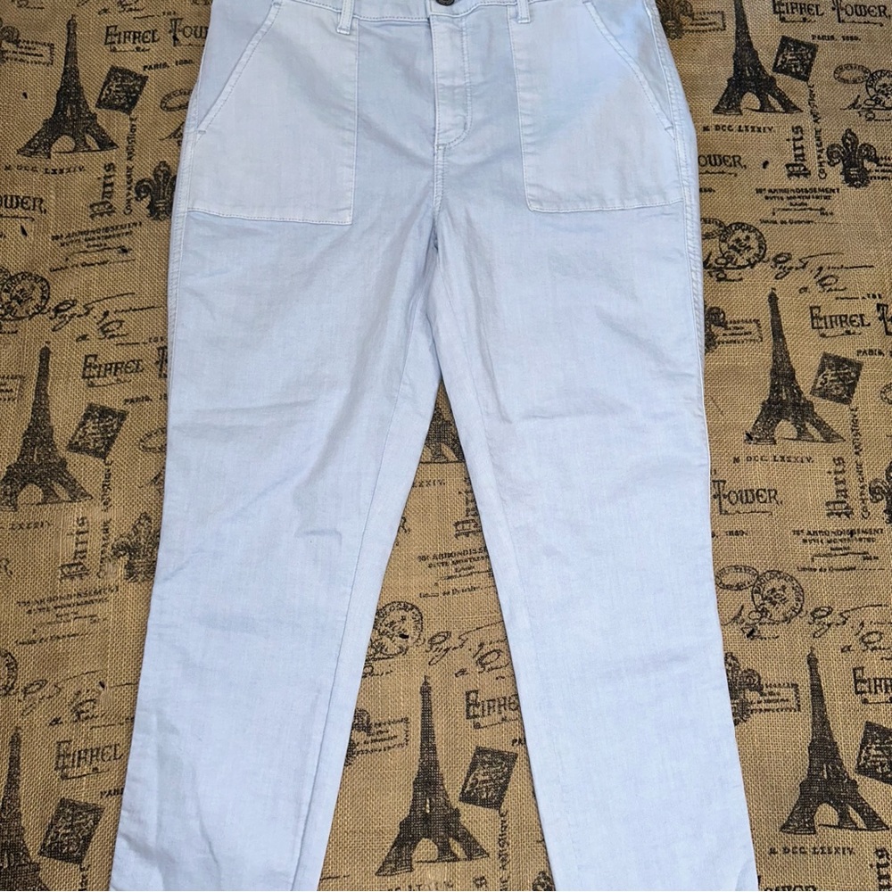 Loft NWT! Light Blue Pockets Skinny Crop Pants  Size 29 - Picture 6 of 16